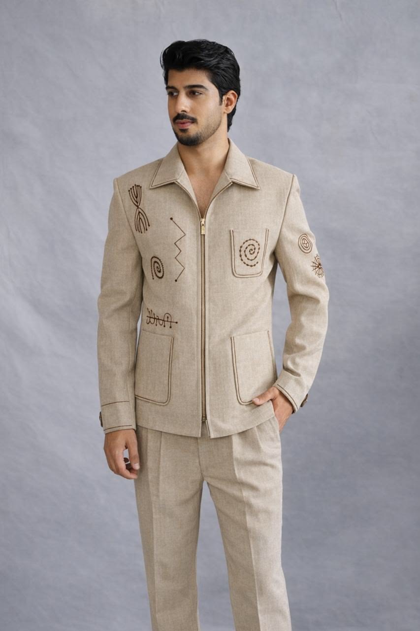 Embroidered Artisan Jacket Silhouette